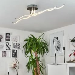 Hofstein Deckenleuchte CORATO LED Nickel-Matt, 1-flammig