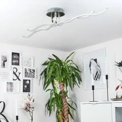 Hofstein Deckenleuchte CORATO LED Nickel-Matt, 1-flammig -Bürolampen Verkäufe deckenleuchte corato h169811 do3 11