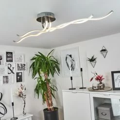 Hofstein Deckenleuchte CORATO LED Nickel-Matt, 1-flammig -Bürolampen Verkäufe deckenleuchte corato h169811 do3 6