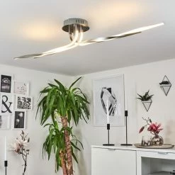 Hofstein Deckenleuchte REMO LED Nickel-Matt, 1-flammig