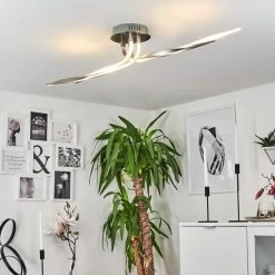 Hofstein Deckenleuchte REMO LED Nickel-Matt, 1-flammig -Bürolampen Verkäufe deckenleuchte remo h169828 do3 6