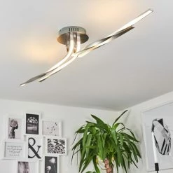 Hofstein Deckenleuchte REMO LED Nickel-Matt, 1-flammig -Bürolampen Verkäufe deckenleuchte remo h169828 do3 8