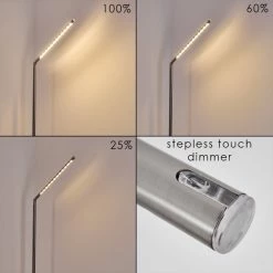 Hofstein Deje Stehleuchte LED Nickel-Matt, 1-flammig -Bürolampen Verkäufe deje stehleuchte h3306772 6