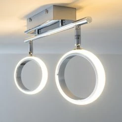 Hofstein Dobris Deckenspot LED Chrom, 2-flammig -Bürolampen Verkäufe dobris deckenspot h166889 14