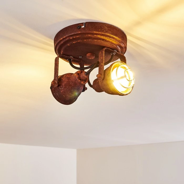 Hofstein Drobak Deckenleuchte Rostfarben, 2-flammig 3 Hofstein Drobak Deckenleuchte Rostfarben, 2-flammig – Bild 3