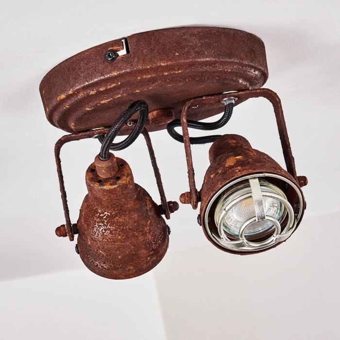 Hofstein Drobak Deckenleuchte Rostfarben, 2-flammig 5 Hofstein Drobak Deckenleuchte Rostfarben, 2-flammig – Bild 5