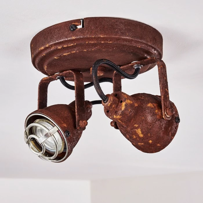 Hofstein Drobak Deckenleuchte Rostfarben, 2-flammig 6 Hofstein Drobak Deckenleuchte Rostfarben, 2-flammig – Bild 6