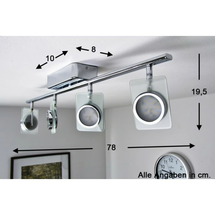 Eglo Leuchten Eglo TINNARI Lichtschiene LED Chrom, 4-flammig 2 Eglo Leuchten Eglo TINNARI Lichtschiene LED Chrom, 4-flammig – Bild 2