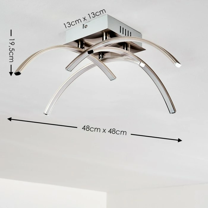 Hofstein Elia Deckenleuchte LED Chrom, 1-flammig 2 Hofstein Elia Deckenleuchte LED Chrom, 1-flammig – Bild 2
