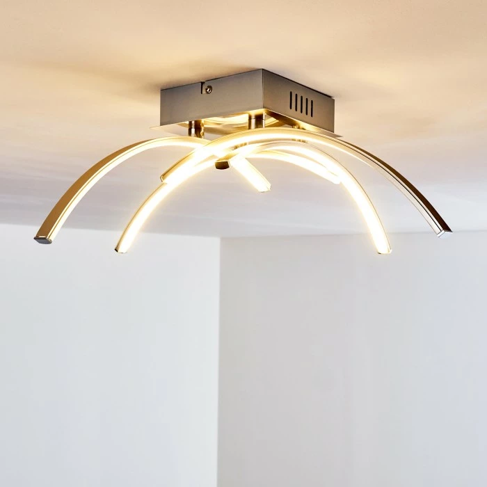 Hofstein Elia Deckenleuchte LED Chrom, 1-flammig 4 Hofstein Elia Deckenleuchte LED Chrom, 1-flammig – Bild 4