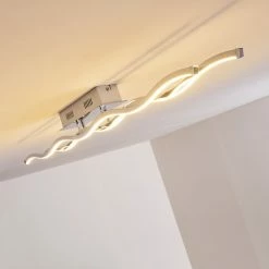 Hofstein Embree Deckenleuchte LED Edelstahl, 2-flammig -Bürolampen Verkäufe embree deckenleuchte h3008539 12