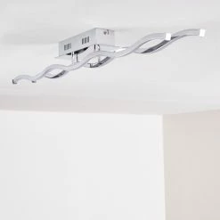 Hofstein Embree Deckenleuchte LED Edelstahl, 2-flammig -Bürolampen Verkäufe embree deckenleuchte h3008539 15