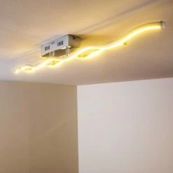 Paul Neuhaus Leuchten EMMA Deckenleuchte LED Edelstahl, 2-flammig -Bürolampen Verkäufe emma deckenleuchte 8450 17 11