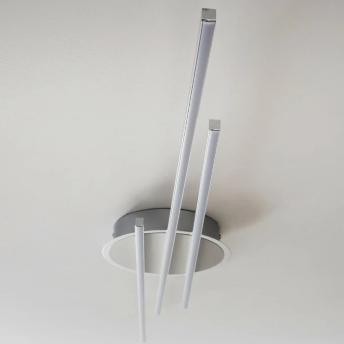 Hofstein Emo Deckenleuchte LED Stahl gebürstet, 3-flammig 14 Hofstein Emo Deckenleuchte LED Stahl gebürstet, 3-flammig – Bild 14