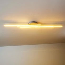 Hofstein Emo Deckenleuchte LED Stahl gebürstet, 3-flammig 34 Hofstein Emo Deckenleuchte LED Stahl gebürstet, 3-flammig -Bürolampen Verkäufe emo deckenleuchte h3009222 16