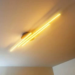 Hofstein Emo Deckenleuchte LED Stahl gebürstet, 3-flammig 35 Hofstein Emo Deckenleuchte LED Stahl gebürstet, 3-flammig -Bürolampen Verkäufe emo deckenleuchte h3009222 17