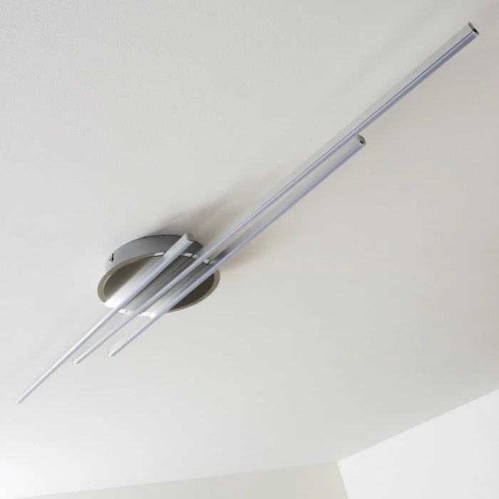 Hofstein Emo Deckenleuchte LED Stahl gebürstet, 3-flammig 9 Hofstein Emo Deckenleuchte LED Stahl gebürstet, 3-flammig – Bild 9