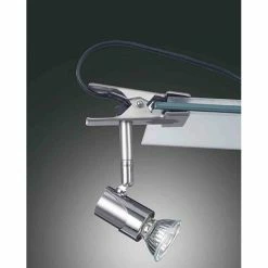 Fabas Luce ALICE Klemmleuchte Nickel-Matt, 1-flammig