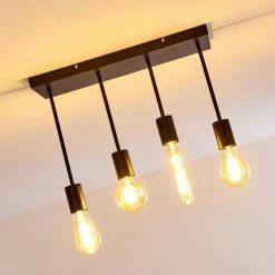 Hofstein Fabius Deckenleuchte Schwarz, 1-flammig -Bürolampen Verkäufe fabius deckenleuchte h3352717 5