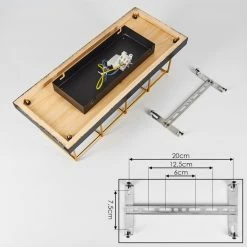 Hofstein Fevaag Deckenleuchte Schwarz, Gold, 2-flammig -Bürolampen Verkäufe fevaag deckenleuchte h3434444 4