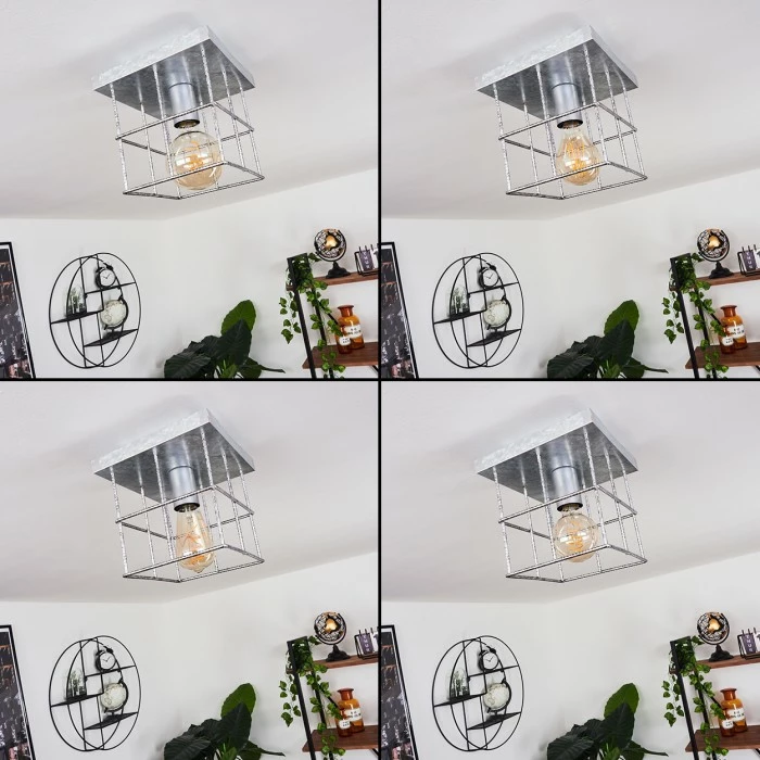 Hofstein Fevaag Deckenleuchte Silber, 1-flammig 2 Hofstein Fevaag Deckenleuchte Silber, 1-flammig – Bild 2