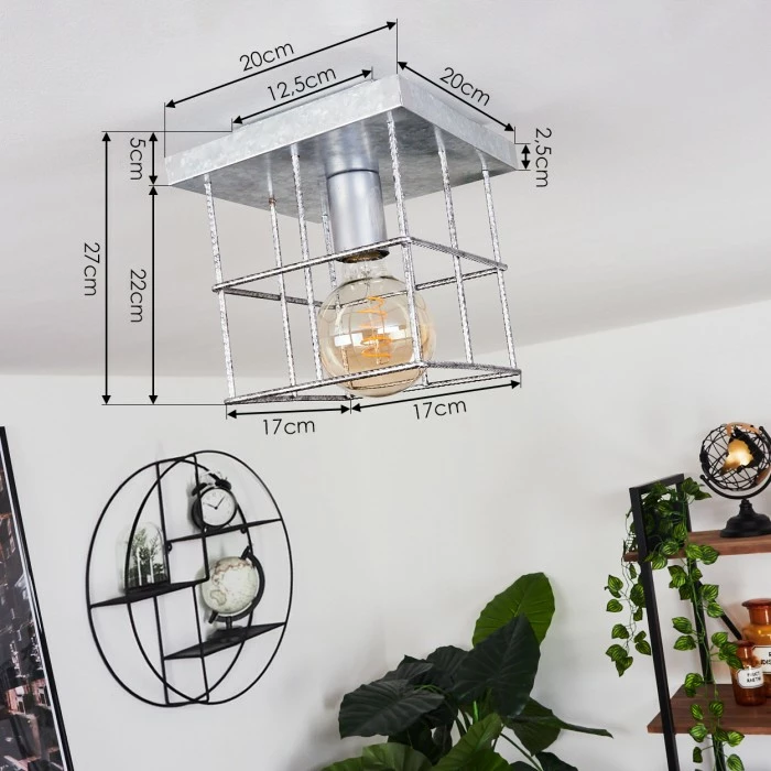 Hofstein Fevaag Deckenleuchte Silber, 1-flammig 4 Hofstein Fevaag Deckenleuchte Silber, 1-flammig – Bild 4