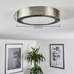 Hofstein Finsrud Deckenleuchte LED Nickel-Matt, 1-flammig -Bürolampen Verkäufe finsrud deckenleuchte h3427439 3