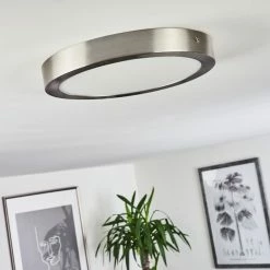 Hofstein Finsrud Deckenleuchte LED Nickel-Matt, 1-flammig -Bürolampen Verkäufe finsrud deckenleuchte h3427477 10