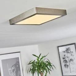 Hofstein Finsrud Deckenleuchte LED Nickel-Matt, 1-flammig