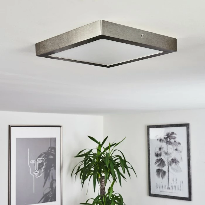 Hofstein Finsrud Deckenleuchte LED Nickel-Matt, 1-flammig 2 Hofstein Finsrud Deckenleuchte LED Nickel-Matt, 1-flammig – Bild 2