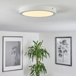 Hofstein Finsrud Deckenleuchte LED Weiß, 1-flammig -Bürolampen Verkäufe finsrud deckenleuchte h3427514 10