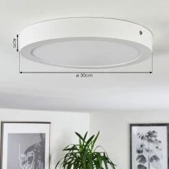 Hofstein Finsrud Deckenleuchte LED Weiß, 1-flammig -Bürolampen Verkäufe finsrud deckenleuchte h3427514 3