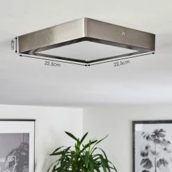 Hofstein Finsrud Deckenleuchte LED Nickel-Matt, 1-flammig -Bürolampen Verkäufe finsrud deckenleuchte h3436615 3