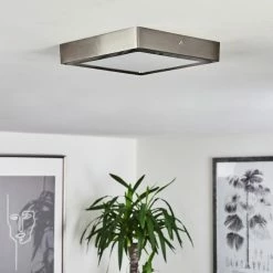 Hofstein Finsrud Deckenleuchte LED Nickel-Matt, 1-flammig -Bürolampen Verkäufe finsrud deckenleuchte h3436615 9