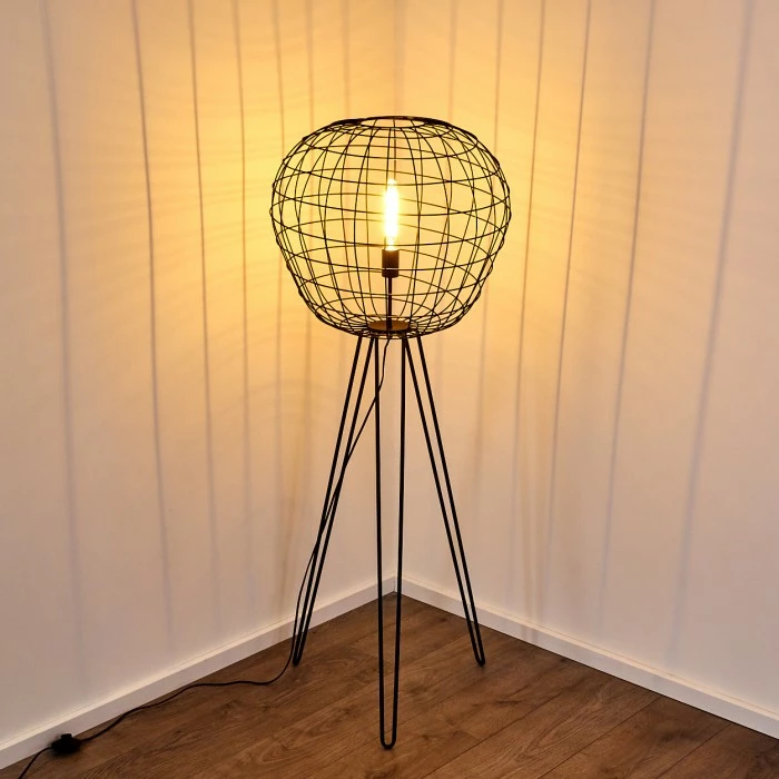 Hofstein Flambeau Stehleuchte Schwarz, 1-flammig 14 Hofstein Flambeau Stehleuchte Schwarz, 1-flammig – Bild 14