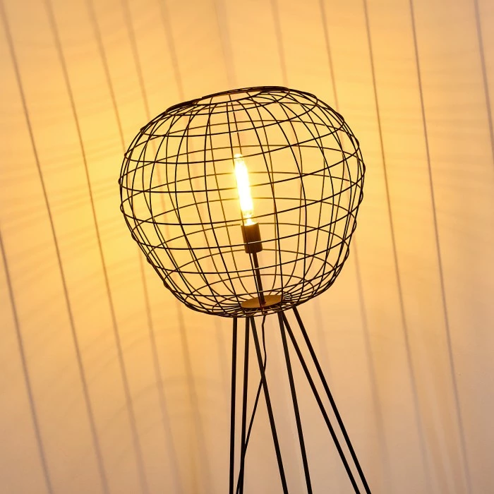 Hofstein Flambeau Stehleuchte Schwarz, 1-flammig 8 Hofstein Flambeau Stehleuchte Schwarz, 1-flammig – Bild 8