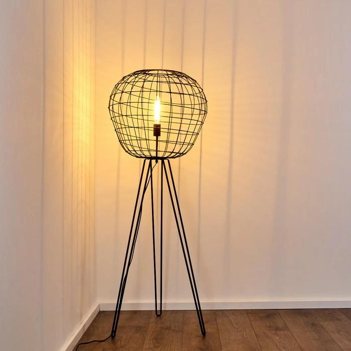 Hofstein Flambeau Stehleuchte Schwarz, 1-flammig 9 Hofstein Flambeau Stehleuchte Schwarz, 1-flammig – Bild 9