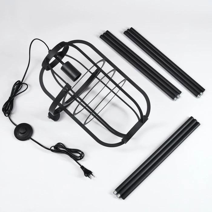 Hofstein Flambeau Stehleuchte Schwarz, 1-flammig 5 Hofstein Flambeau Stehleuchte Schwarz, 1-flammig – Bild 5