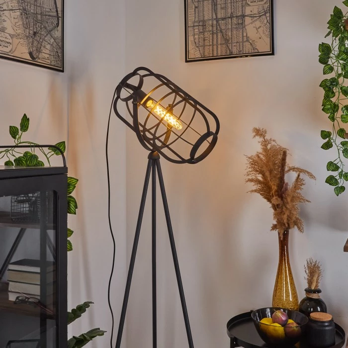 Hofstein Flambeau Stehleuchte Schwarz, 1-flammig 7 Hofstein Flambeau Stehleuchte Schwarz, 1-flammig – Bild 7