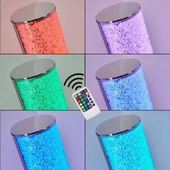 Hofstein Flaut Stehleuchte LED Chrom, 1-flammig, Fernbedienung, Farbwechsler -Bürolampen Verkäufe flaut stehleuchte h3270721 do1 3