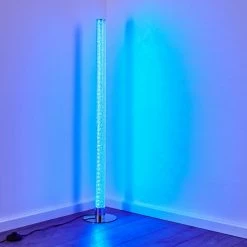 Hofstein Flaut Stehleuchte LED Chrom, 1-flammig, Fernbedienung, Farbwechsler -Bürolampen Verkäufe flaut stehleuchte h3270721 do1 6