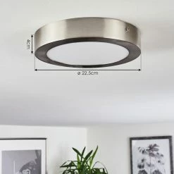 Hofstein Fnsrud Deckenleuchte LED Nickel-Matt, 1-flammig -Bürolampen Verkäufe fnsrud deckenleuchte h3436592 3
