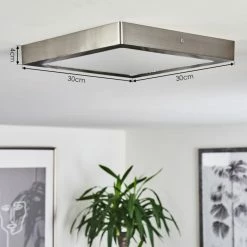 Hofstein Fnsrud Deckenleuchte LED Nickel-Matt, 1-flammig 13 Hofstein Fnsrud Deckenleuchte LED Nickel-Matt, 1-flammig -Bürolampen Verkäufe fnsrud deckenleuchte h3436646 3