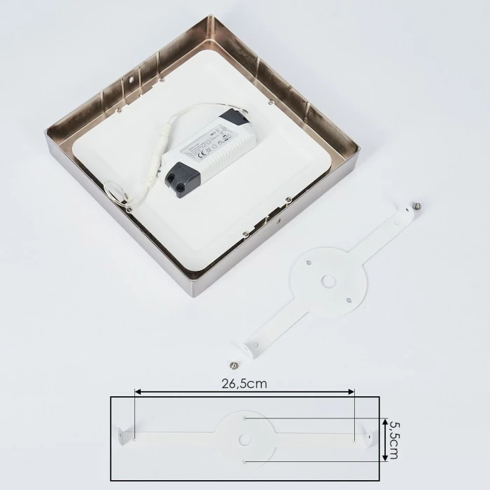 Hofstein Fnsrud Deckenleuchte LED Nickel-Matt, 1-flammig 5 Hofstein Fnsrud Deckenleuchte LED Nickel-Matt, 1-flammig – Bild 5