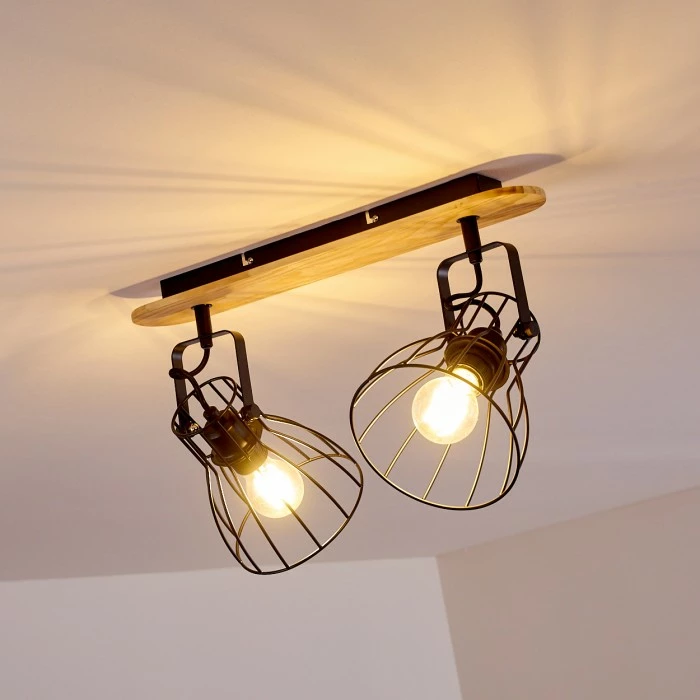 Hofstein Forshaga Deckenleuchte Holz hell, 2-flammig 3 Hofstein Forshaga Deckenleuchte Holz hell, 2-flammig – Bild 3