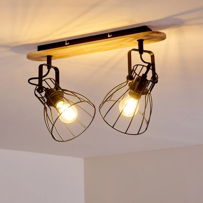 Hofstein Forshaga Deckenleuchte Holz hell, 2-flammig 4 Hofstein Forshaga Deckenleuchte Holz hell, 2-flammig – Bild 4