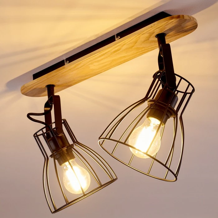 Hofstein Forshaga Deckenleuchte Holz hell, 2-flammig 7 Hofstein Forshaga Deckenleuchte Holz hell, 2-flammig – Bild 7