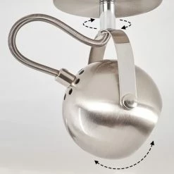 Hofstein Gadmen Deckenleuchte Nickel-Matt, Chrom, 1-flammig -Bürolampen Verkäufe gadmen deckenleuchte h3351895 2