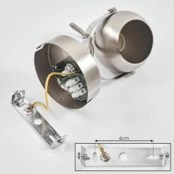 Hofstein Gadmen Deckenleuchte Nickel-Matt, Chrom, 1-flammig -Bürolampen Verkäufe gadmen deckenleuchte h3351895 4