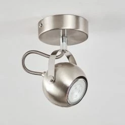 Hofstein Gadmen Deckenleuchte Nickel-Matt, Chrom, 1-flammig -Bürolampen Verkäufe gadmen deckenleuchte h3351895 7